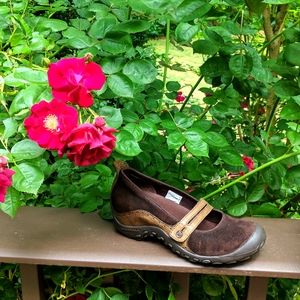 Merrell Brown and Tan Mules